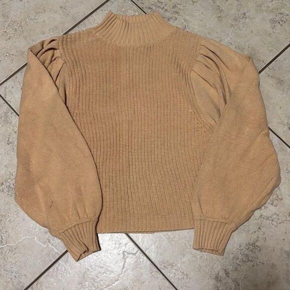 Prologue mock neck puff sleeve sweater size M - Picture 3 of 7